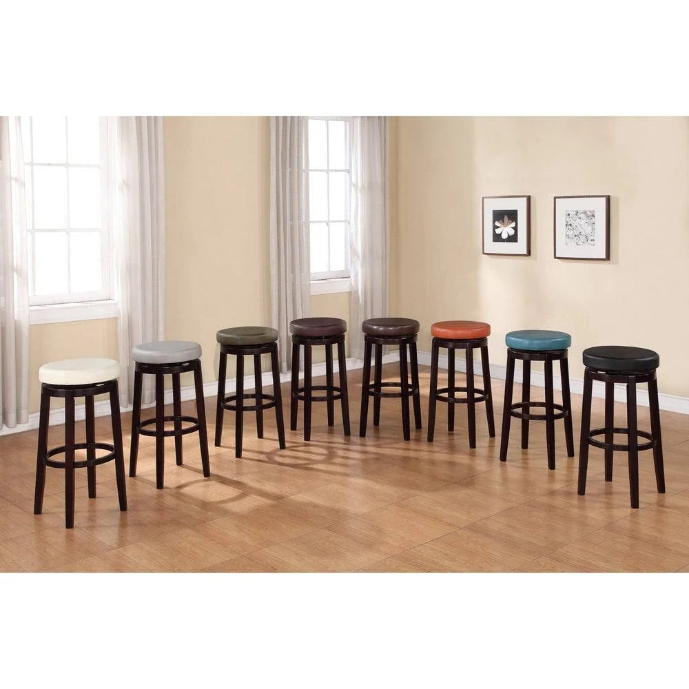 Green Swivel Backless Bar Stool L79323