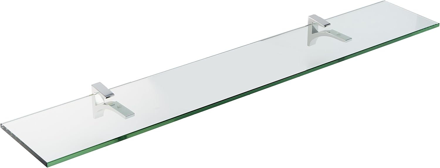 Glass Cardinal Glass Shelf, Chrome, 12 x 36 T188