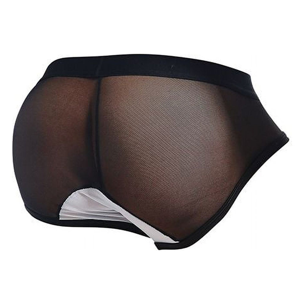 Black/White XL Brief with Bow & French Cuffs S43331