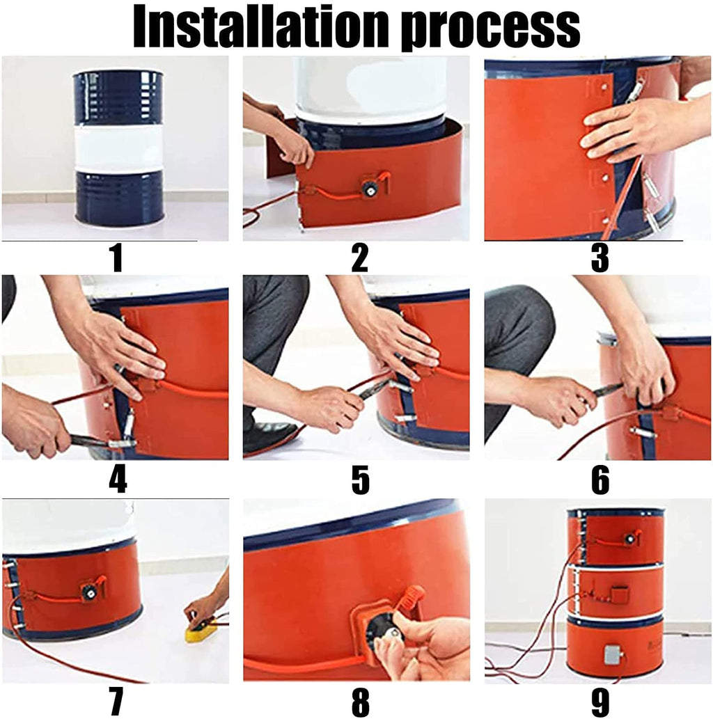 55-Gallon Drum Silicone Barrel Band Heater 120V 10x70in X4950