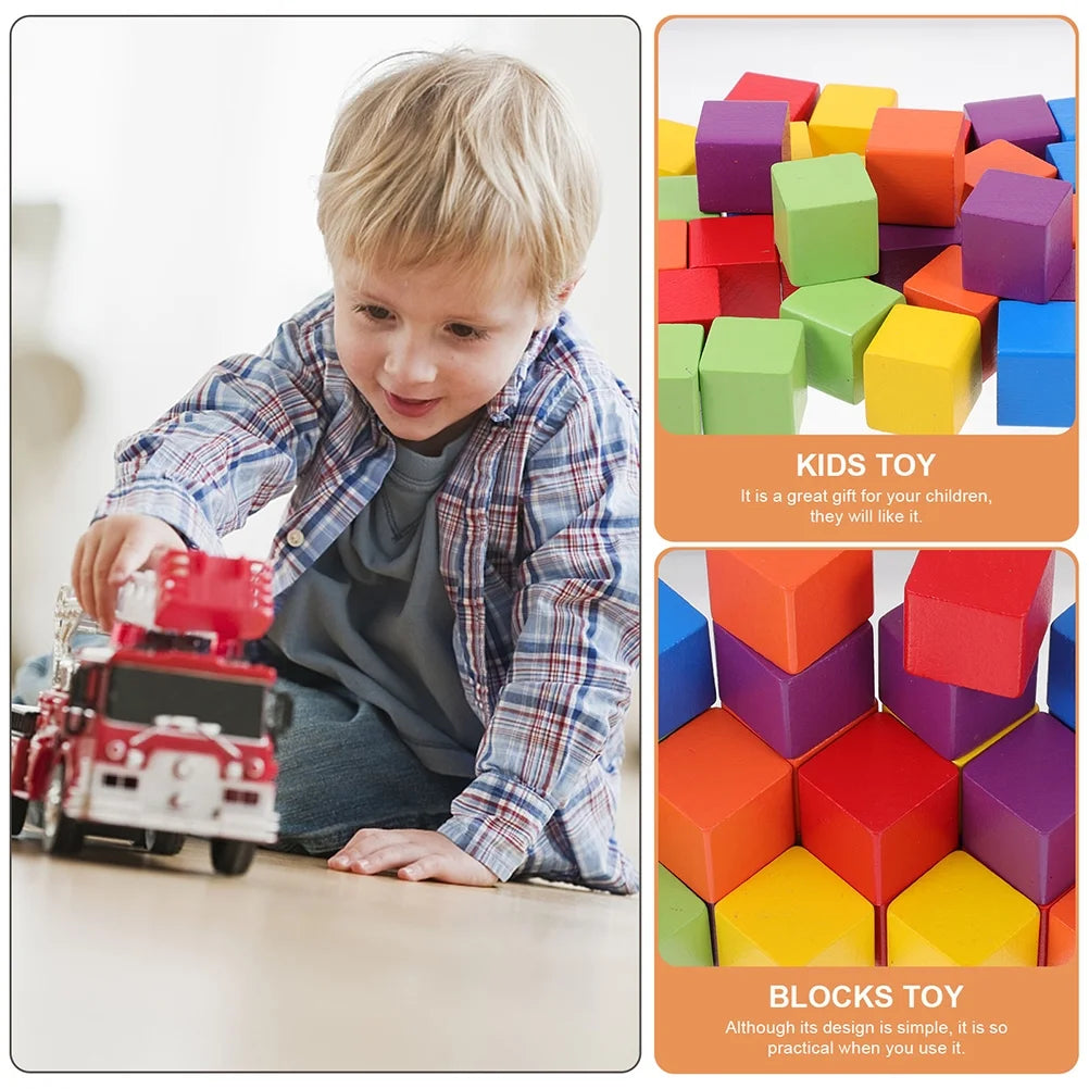 60pcs Colorful Wooden Building Blocks Stacking Game I29480