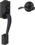 Camelot Front Entry Handleset with Lever, Satin Nickel Q99190