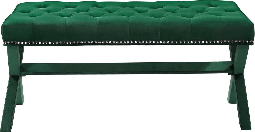 Green Velvet Bench A3981