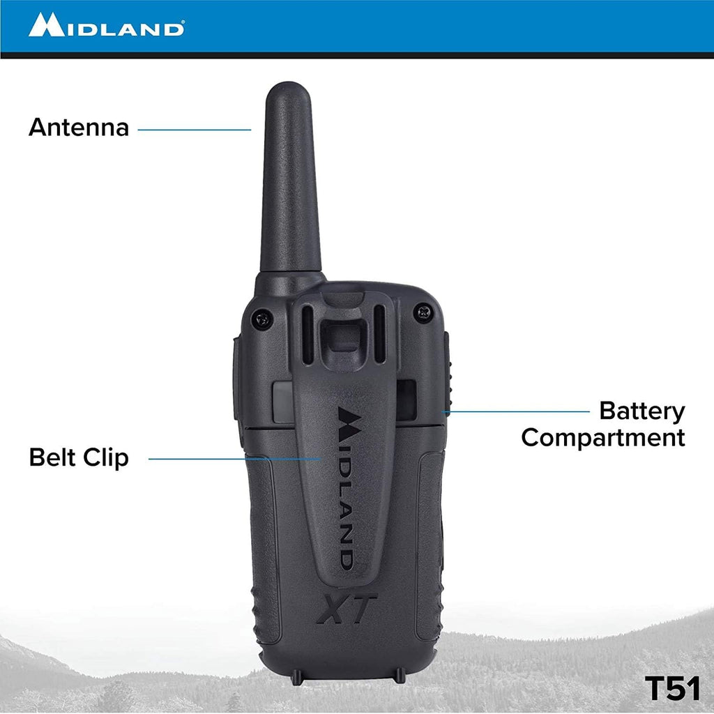 22 Channel FRS Walkie Talkie Two-Way Radio Orange/Black Pack of 6 W6222