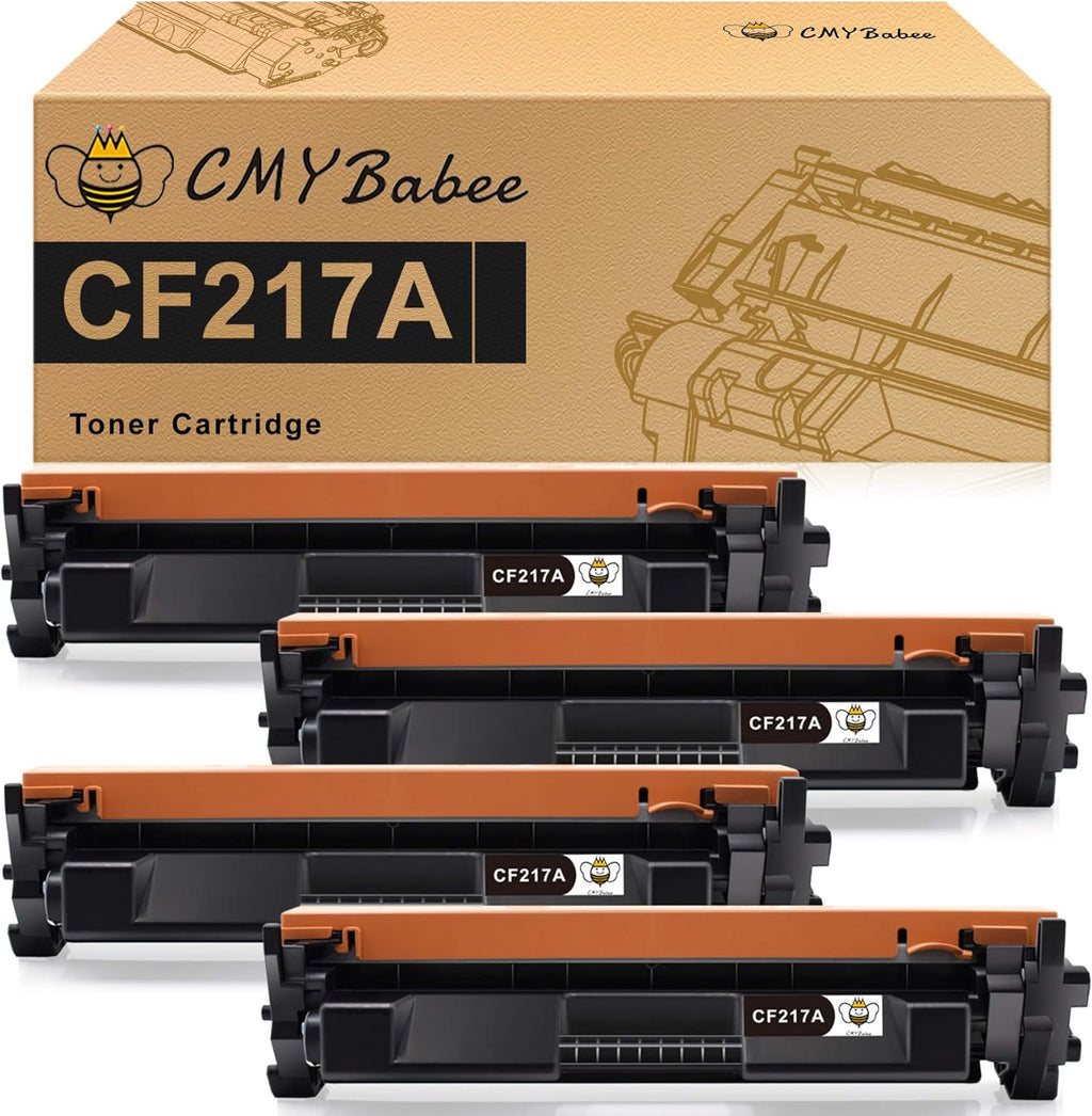 4 Pack Black Toner Cartridge for HP 17A CF217A Printer O510