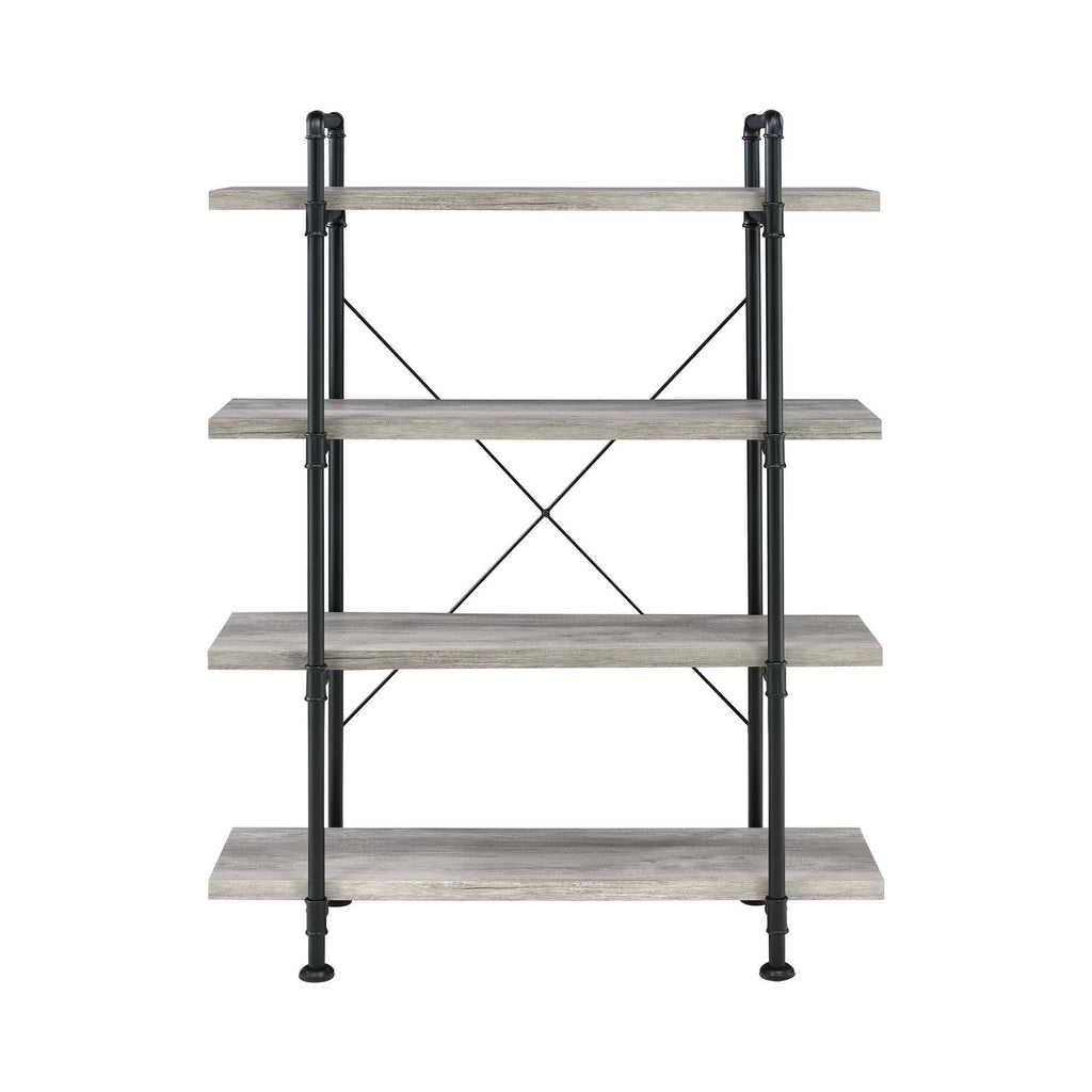 Grey Driftwood 4-Shelf Bookcase D43981