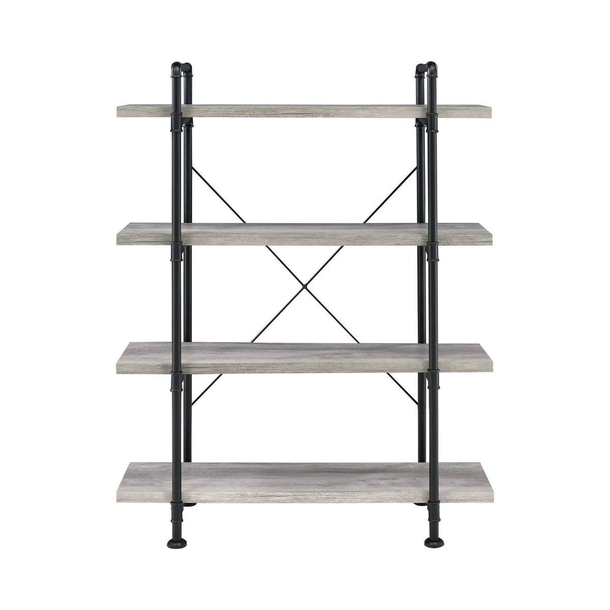Grey Driftwood 4-Shelf Bookcase D43981
