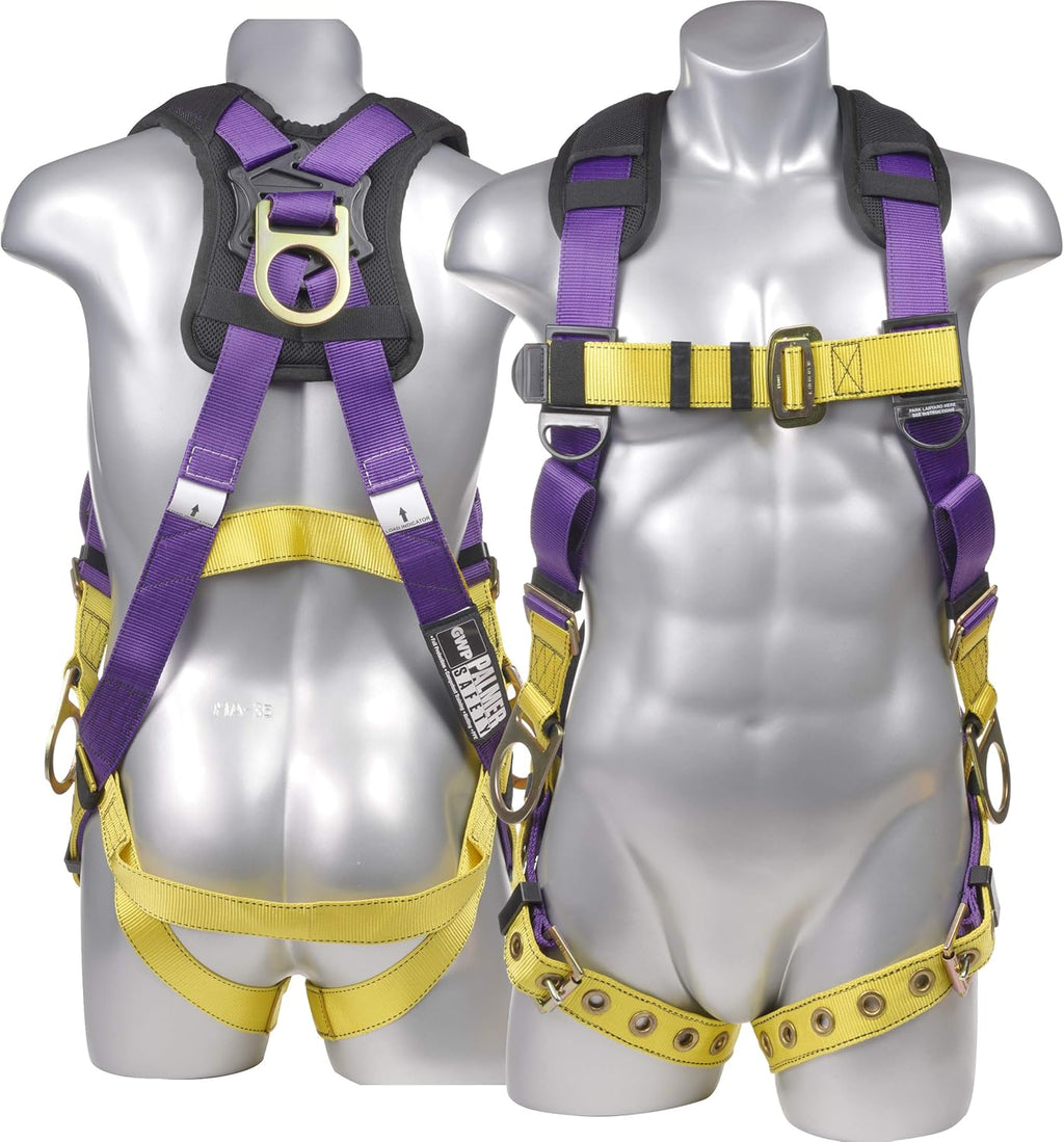 Full Body Harness with 5 Point Adjustment, Dorsal D-ring, Grommet Legs, Side D Rings, Fall Indicators E83173