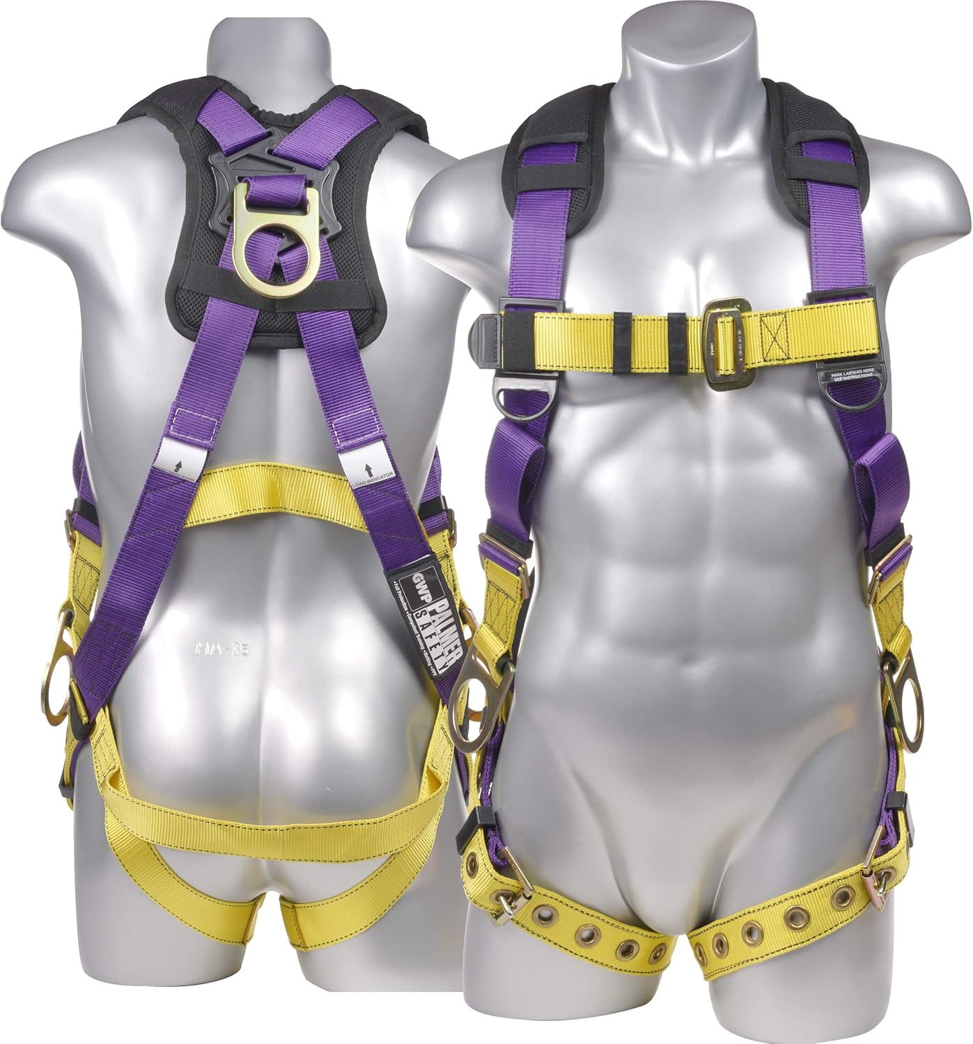 Full Body Harness with 5 Point Adjustment, Dorsal D-ring, Grommet Legs, Side D Rings, Fall Indicators E83173