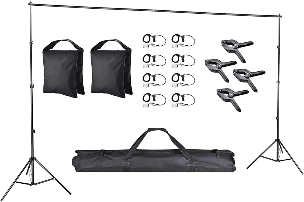 8.5x10ft Adjustable Backdrop Stand with Carry Bag H27056
