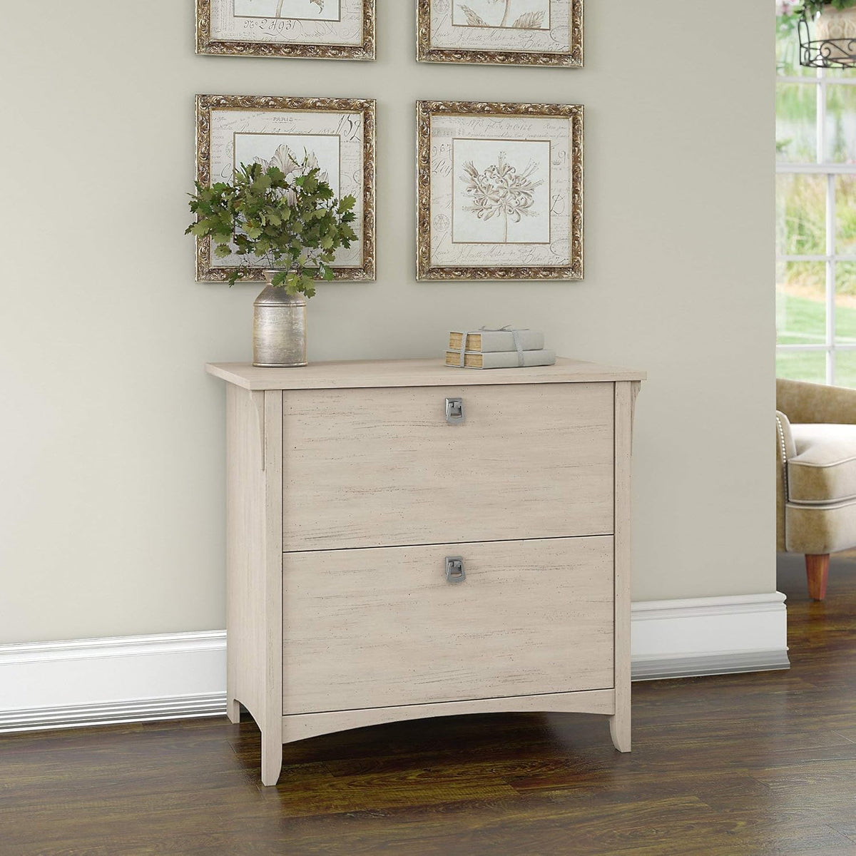 Antique White Lateral File Cabinet W63202