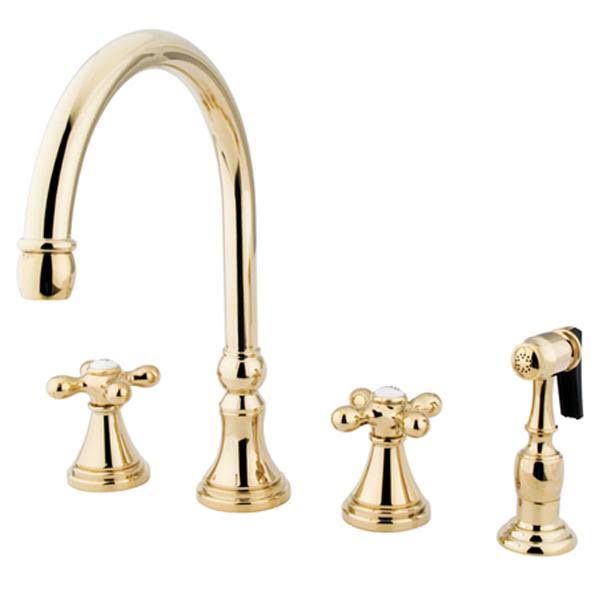 Oil Rubbed Bronze Deck Mount Kitchen Faucet with Brass Sprayer O845