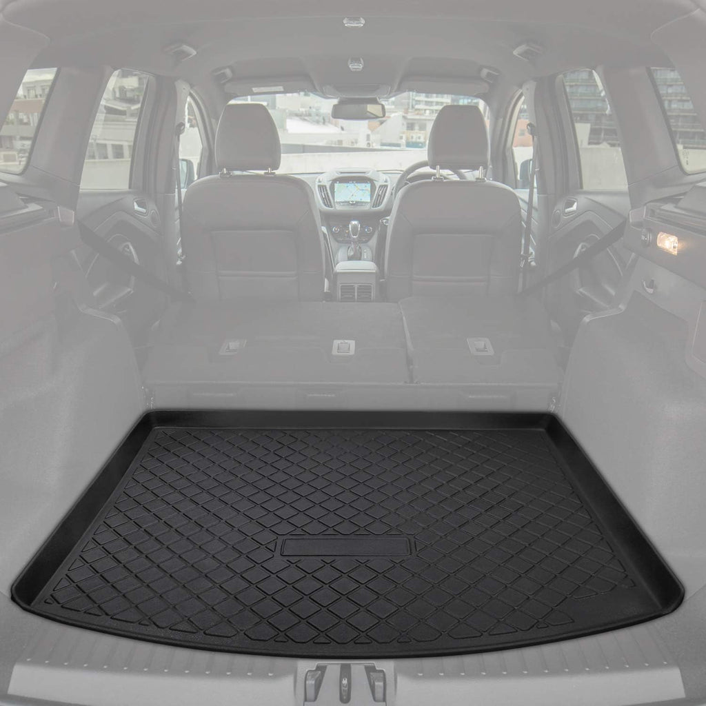 Trunk Cargo Liner Mat Tray, Heavy Duty Waterproof, Custom Fit, Black, Pack of 2 Q260125