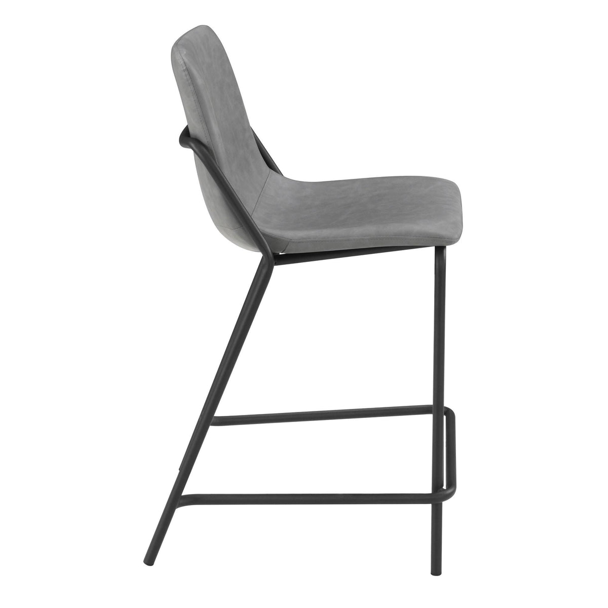 Grey Counter Height Stool Set of 2 D8479