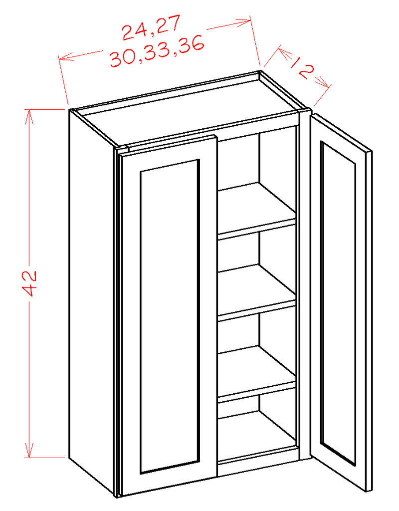 White 2 Doors 2 Shelves Wall Cabinet High-Density Fiberboard Q5511