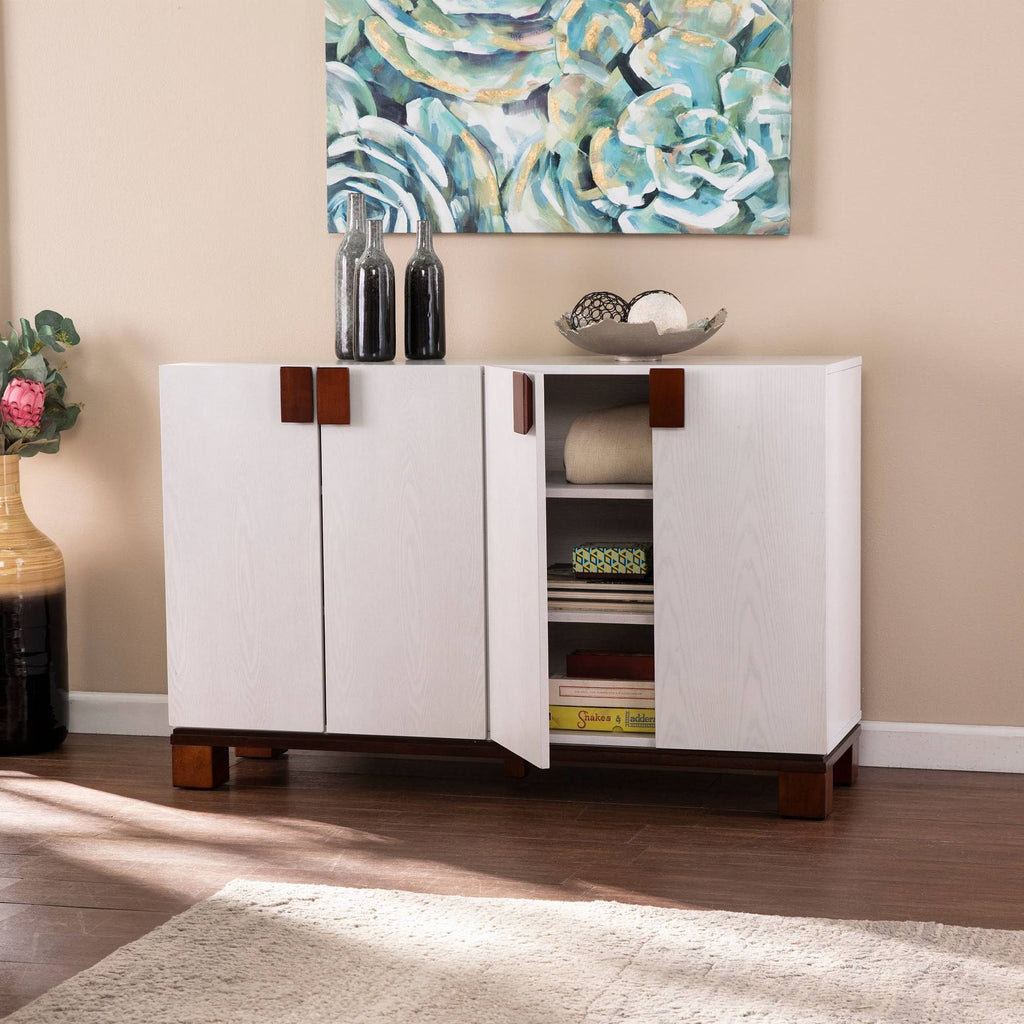 4 Door Storage Cabinet Whitewash Y769141