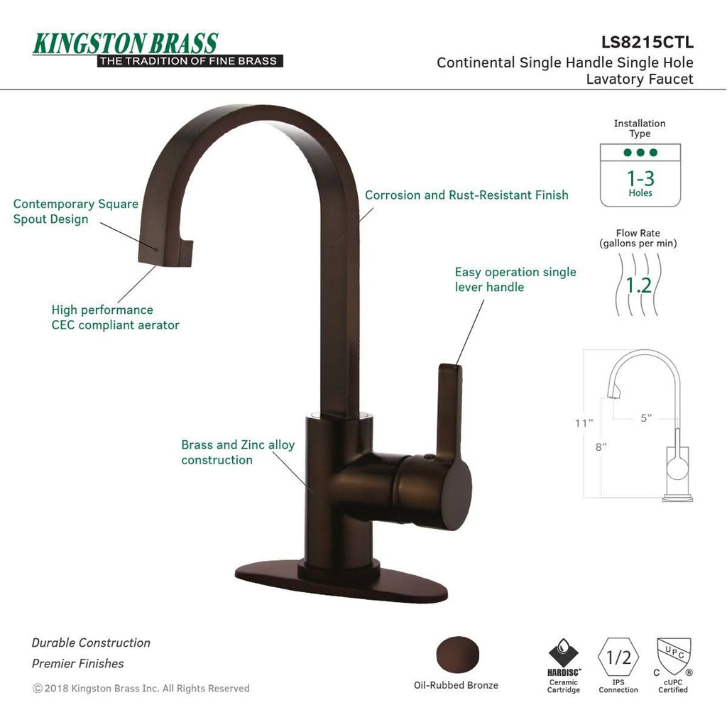 Polished Chrome Single-Handle Bathroom Faucet C45201