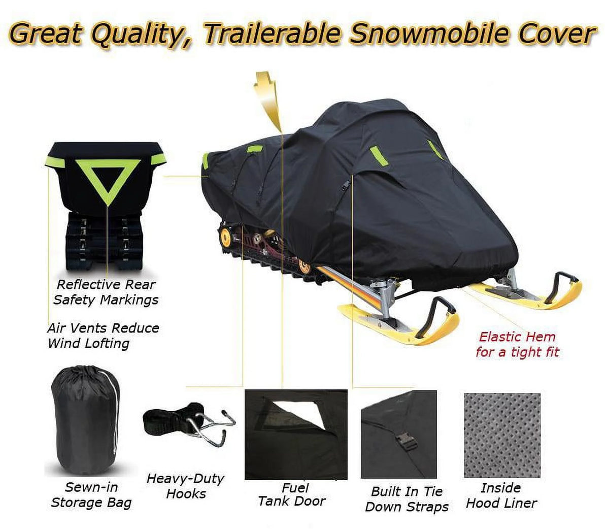 Trailerable 600 Denier Snowmobile Cover X917283