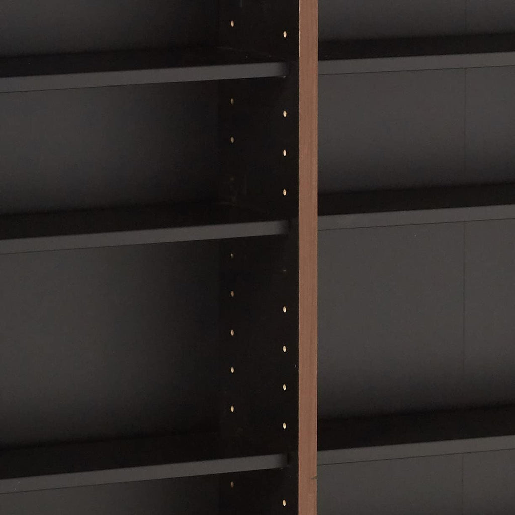Triple Width Wall Storage Cabinet, Cherry and Black V4780