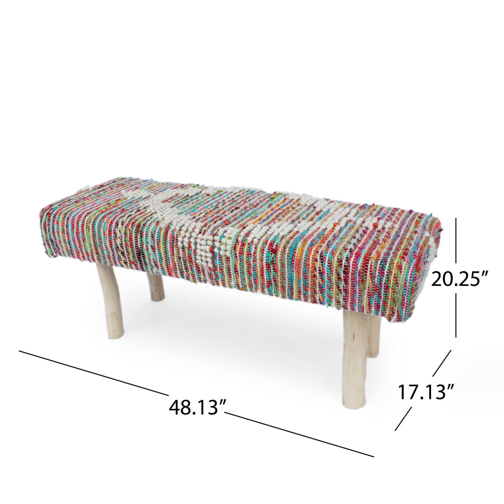 Rectangular Bench Dark Beige F224