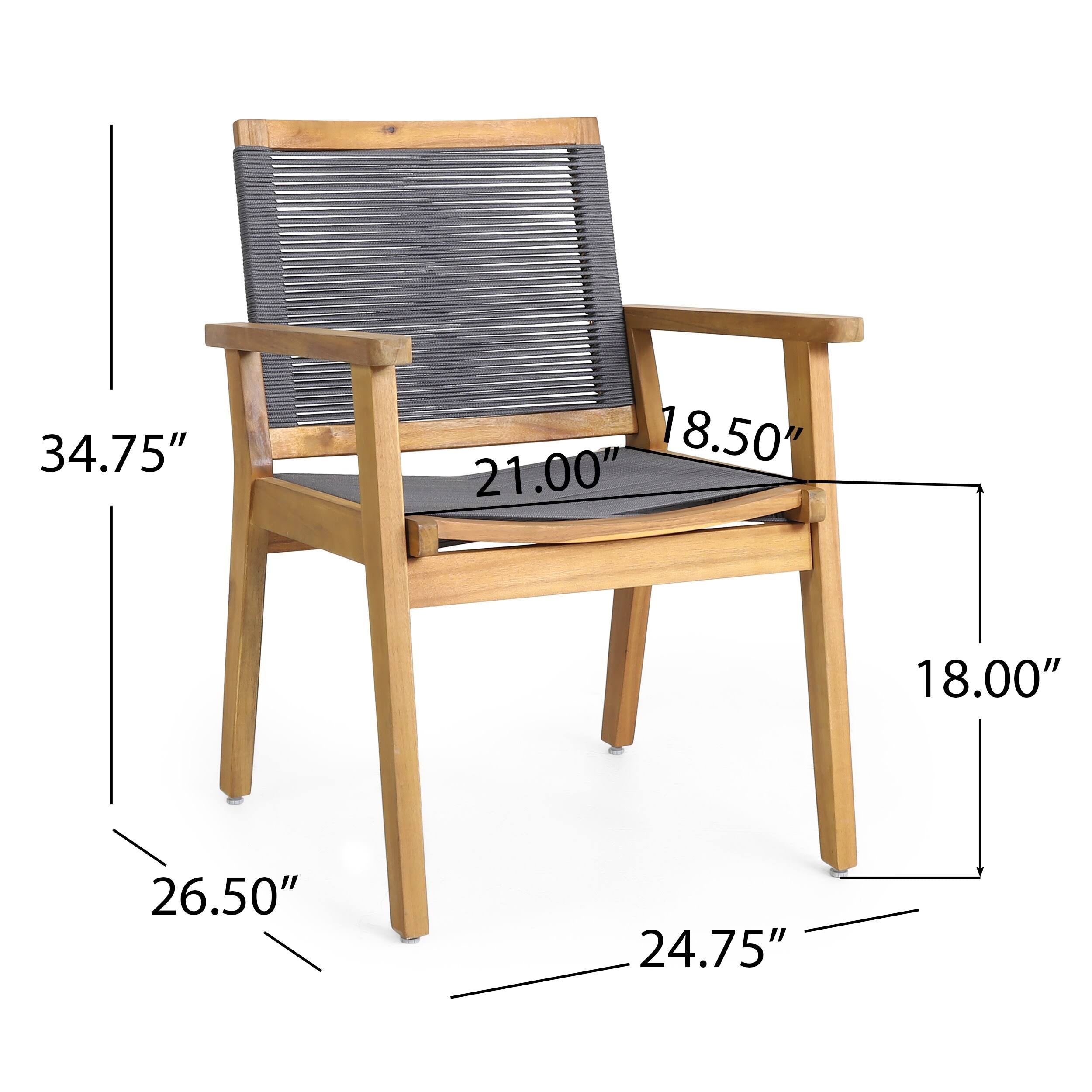 3PC Patio Acacia Wood Chat Set V4201