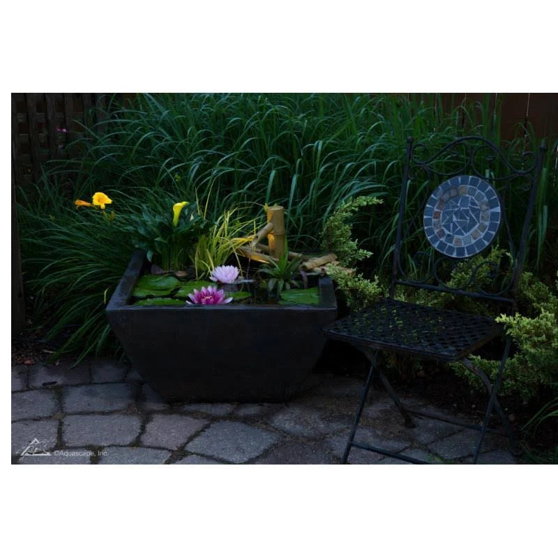 Textured Gray Slate Aquatic Patio Pond M7178