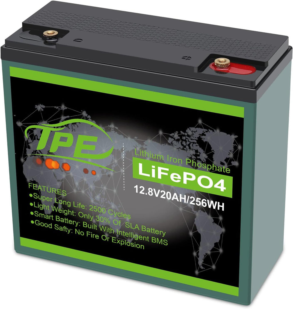 12V 20Ah LiFePO4 Lithium Battery Pack of 2 V102054