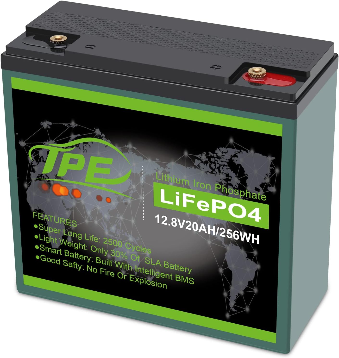 12V 20Ah LiFePO4 Lithium Battery Pack of 2 V102054