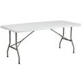 Bi-Fold Granite White Plastic Folding Table K786049