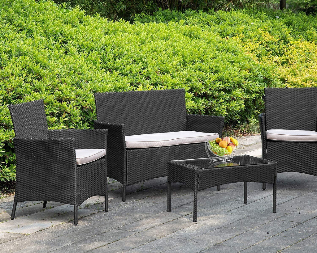 4 Pieces Outdoor Rattan Wicker Patio Furniture Set X239