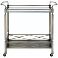 Antique Brass Metal Serving Cart V11628