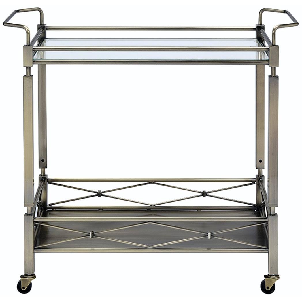 Antique Brass Metal Serving Cart V11628