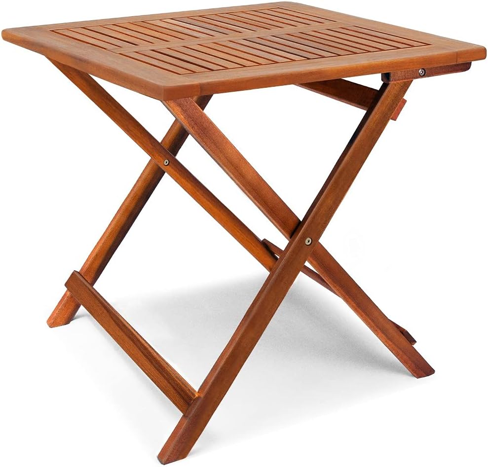 18x18 Inch Acacia Wood Folding Patio Side Table N78529