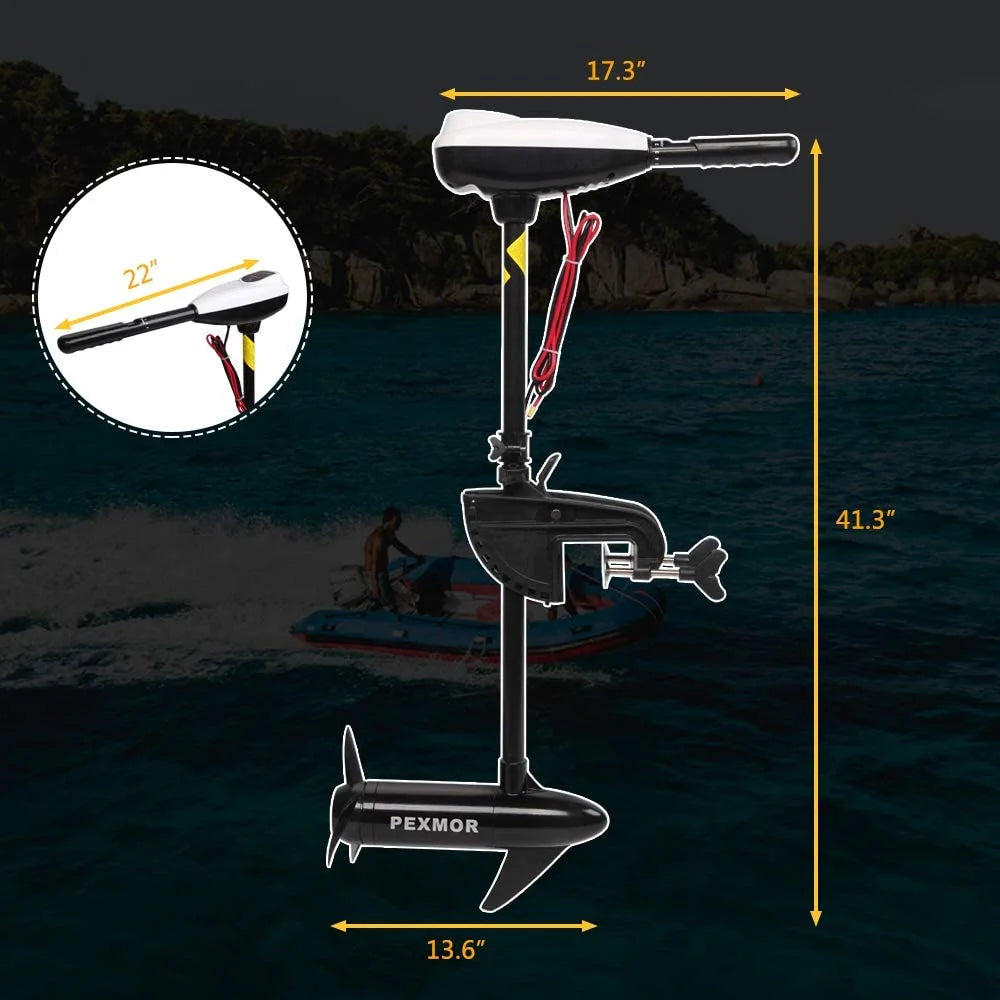 Electric Trolling Motor 55LBS Thrust Saltwater Transom Mounted M96592