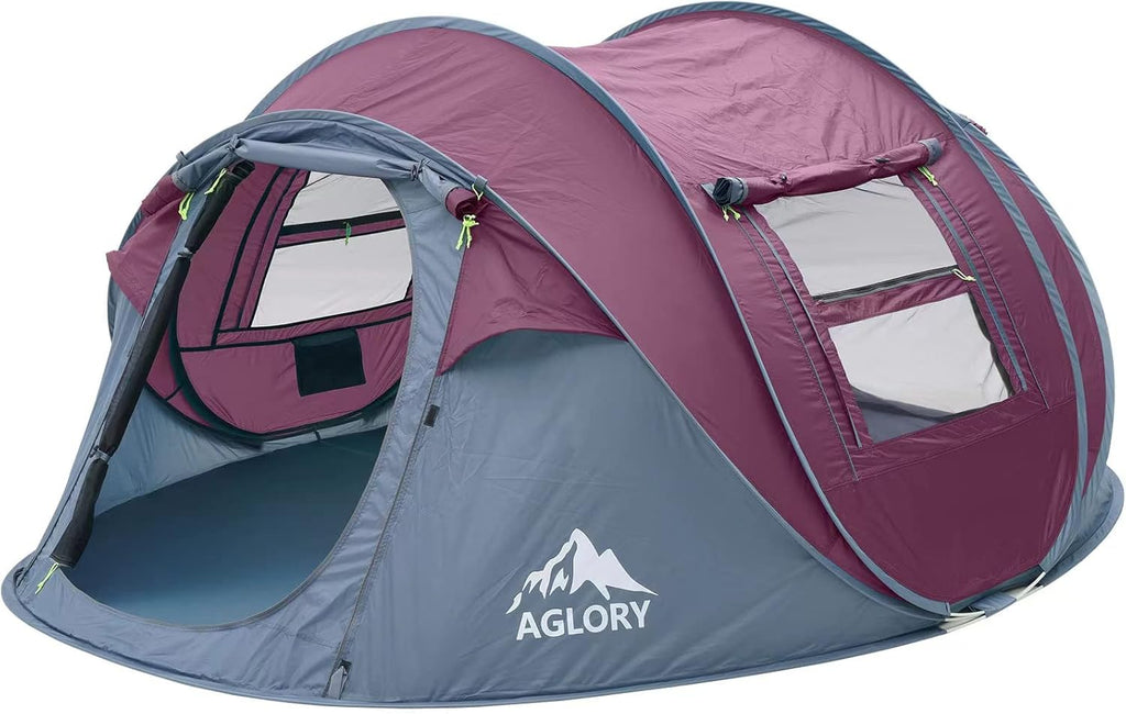4-5 Person Pop Up Tent, Waterproof, 2 Doors E93040