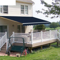 Navy Blue 12'x8' Retractable Patio Awning P9984