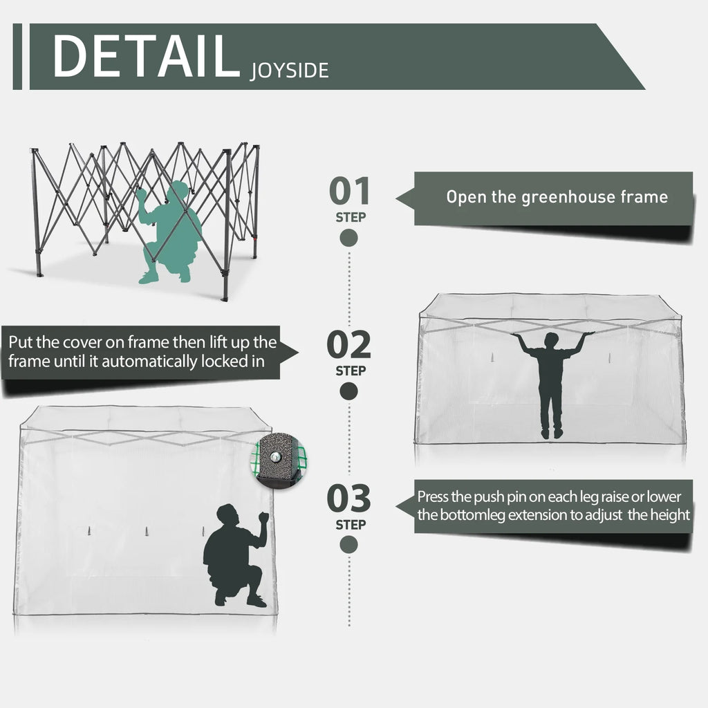 White Pop-up PVC Greenhouse Z7318