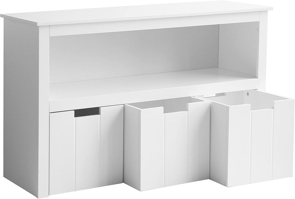 Grey Toy Storage Chest with Drawers and Shelves Z3986
