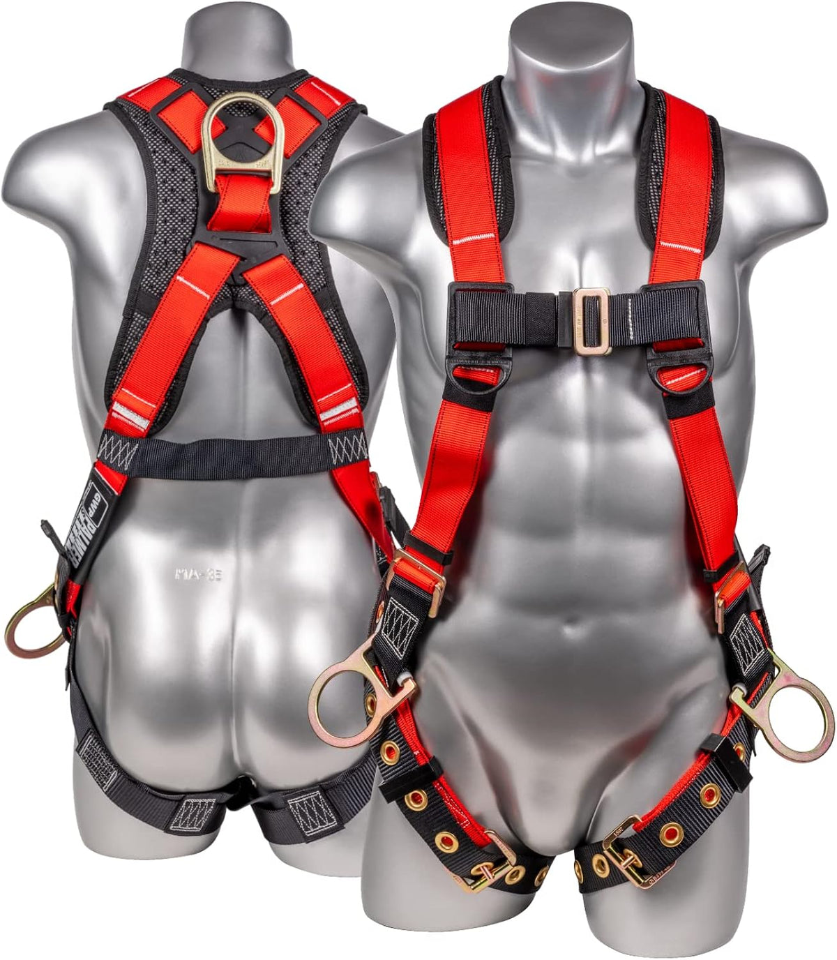 Full Body Harness with 5 Point Adjustment, Dorsal D-ring, Grommet Legs, Side D Rings, Fall Indicators E83173