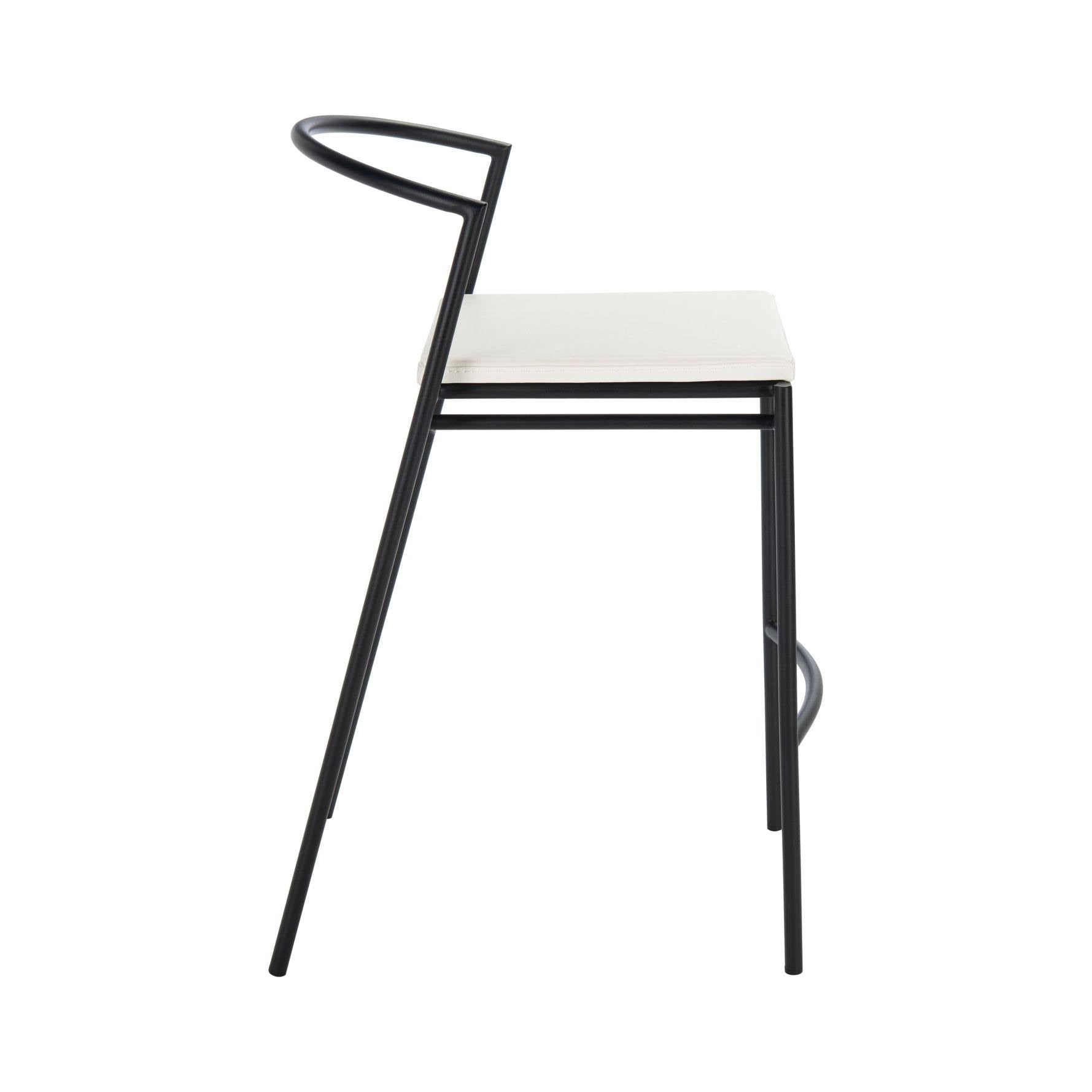 26-inch Counter Stool White/Black Z100