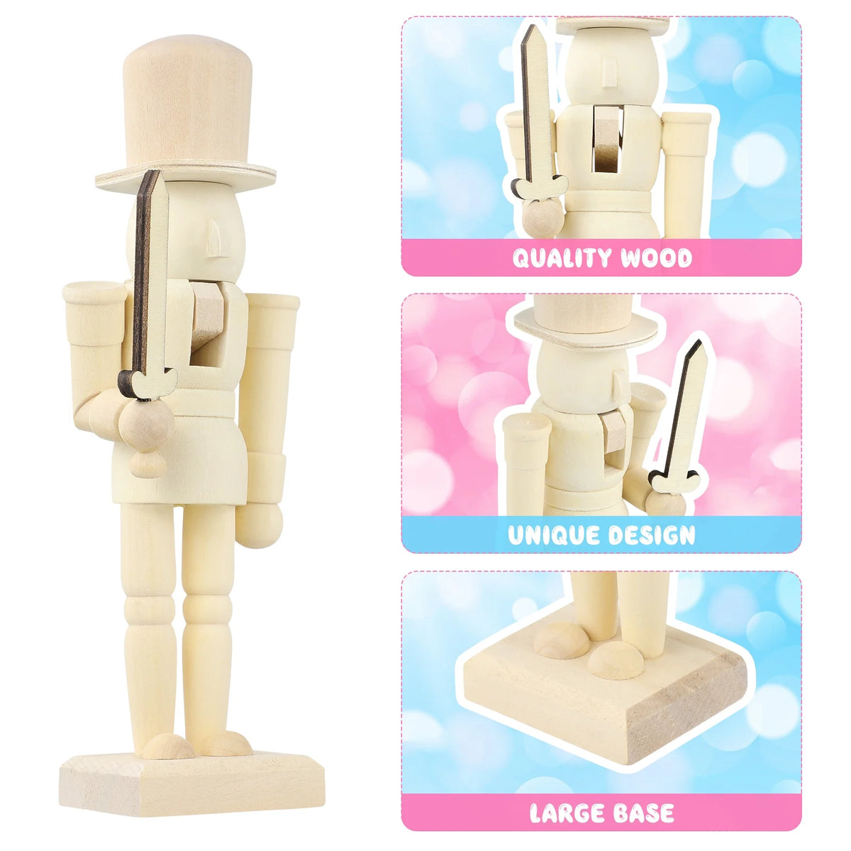 Unfinished Wooden Nutcracker Doll M66503