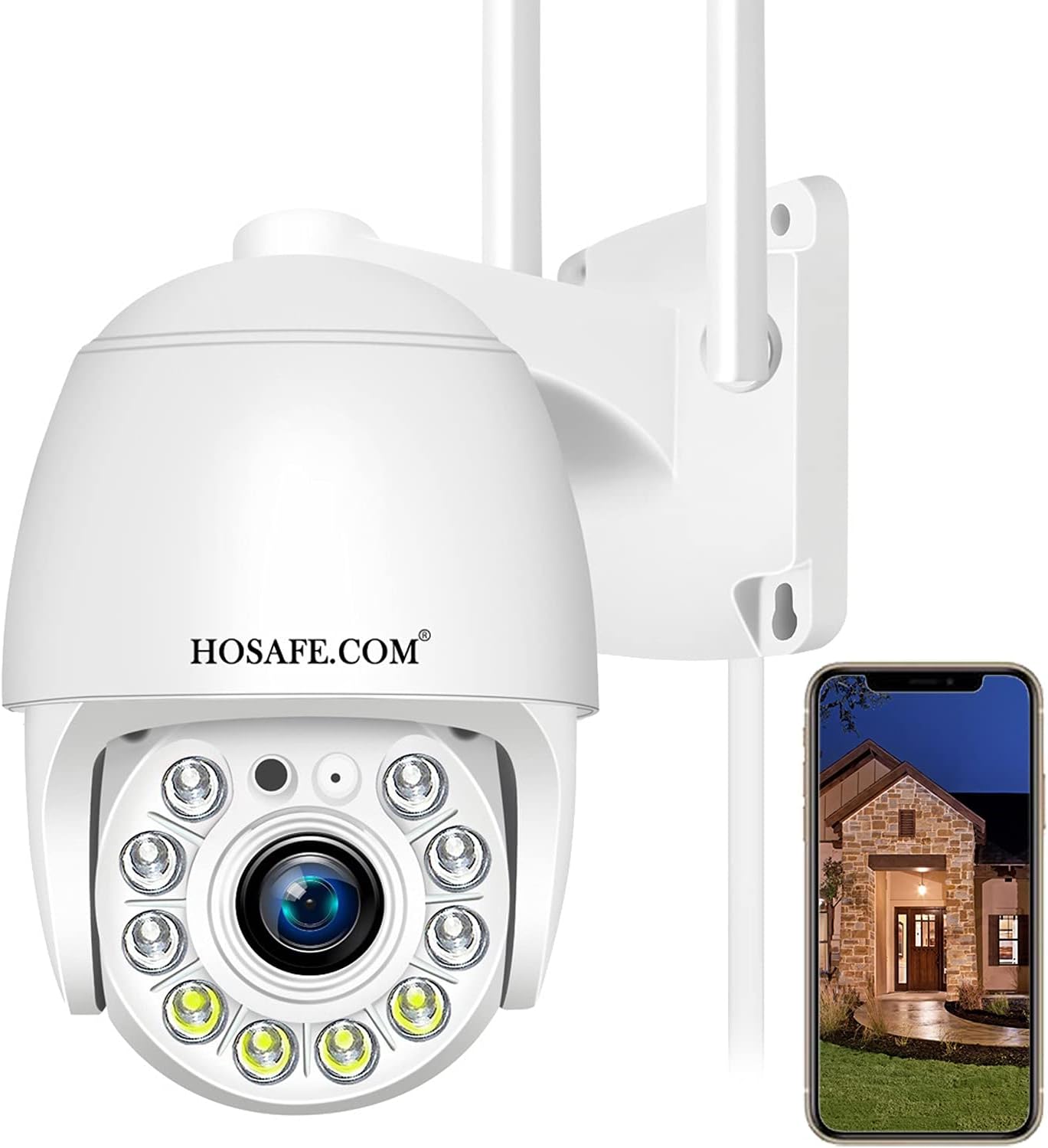 Outdoor WiFi IP Security Camera with Floodlight and Color Night Vision S331465