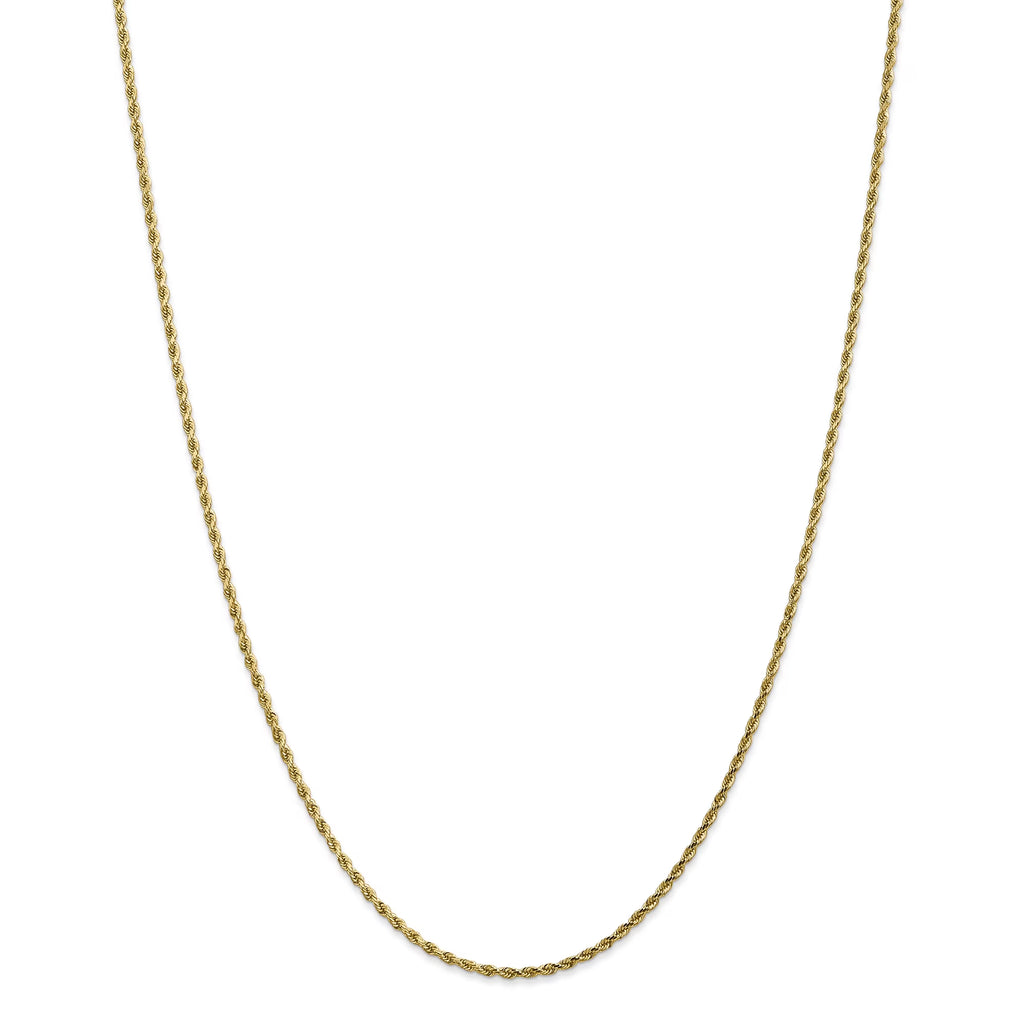 14k Yellow Gold Rope Chain Necklace D288