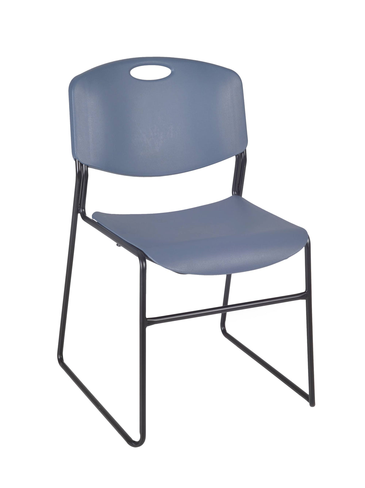 Cherry Training Table with 2 Blue Stack Chairs E507