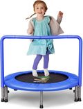 36'' Mini Folding Toddler Trampoline with Handle and Safety Padded Cover P7709