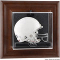 Brown Framed Wall-Mountable Mini Helmet Display Case M955