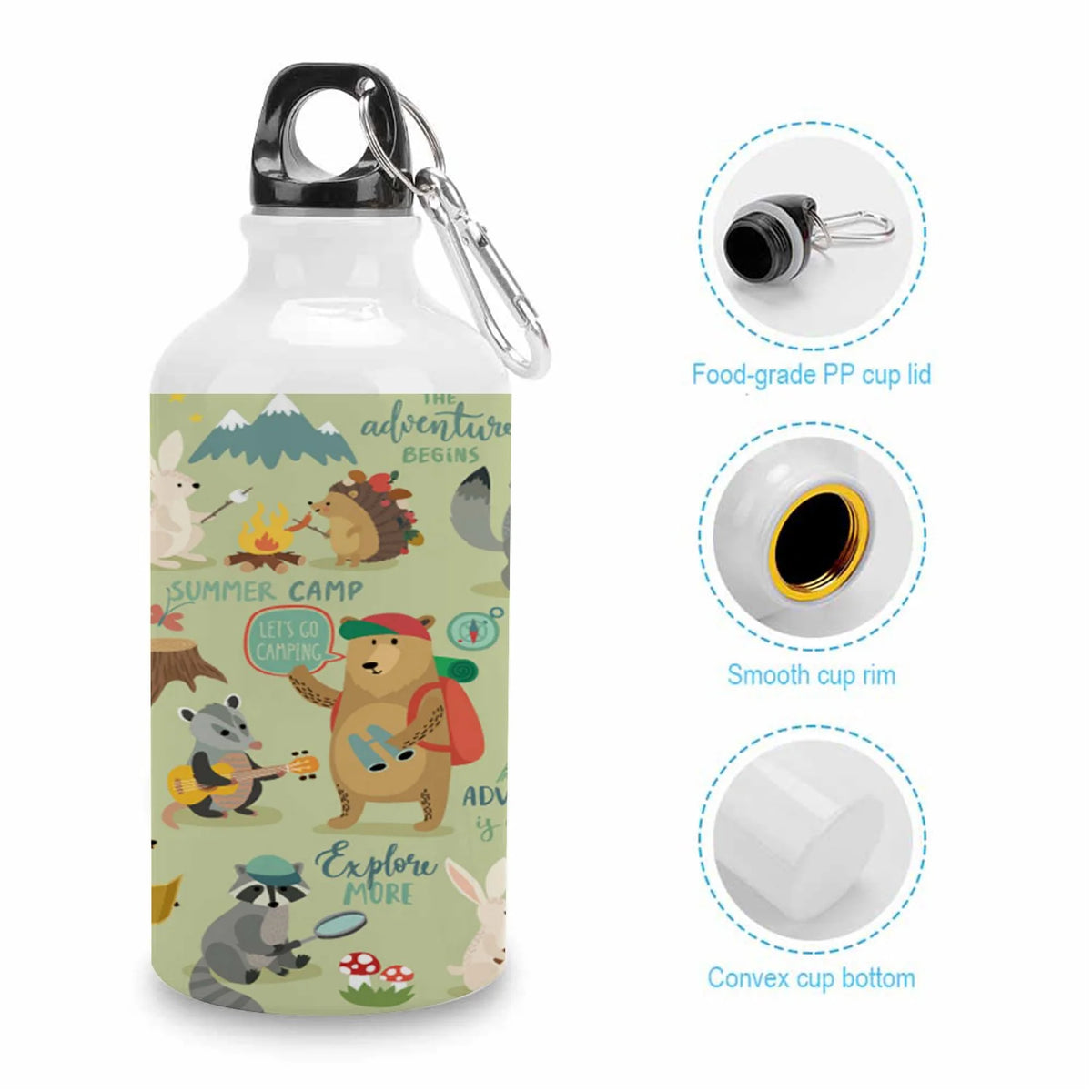 400ml Sport Aluminum Water Bottle with Twist Cap I371
