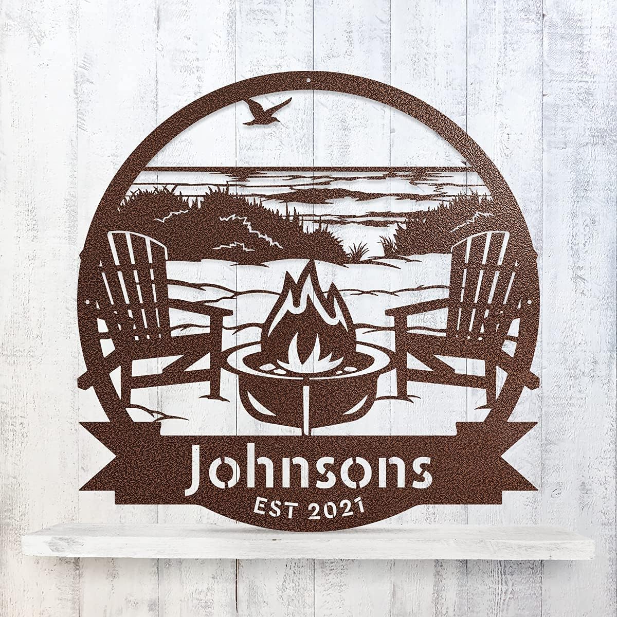 Beach Campfire Monogram Sign, Penny Vein, 18 J715346