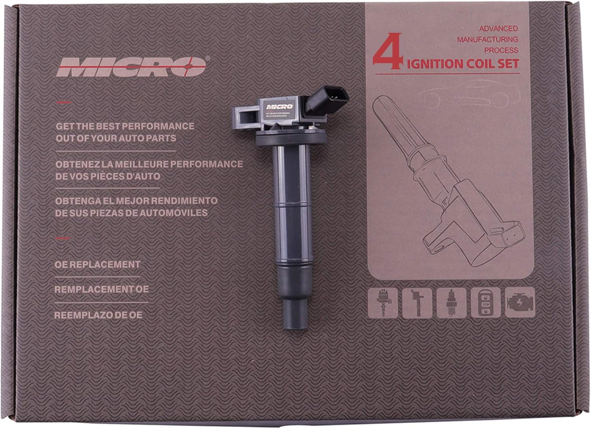 Ignition Coil Pack for Toyota Camry RAV4 Solara Matrix Highlander Lexus Pontiac Scion 2.4L (Pack of 4) P7101