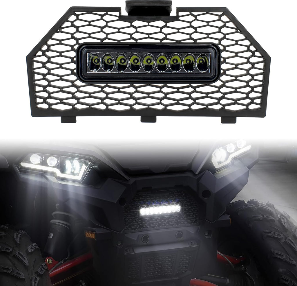 Front Grill Screen Radiator with LED Light Bar (1PCS) Pack of 2 P19816